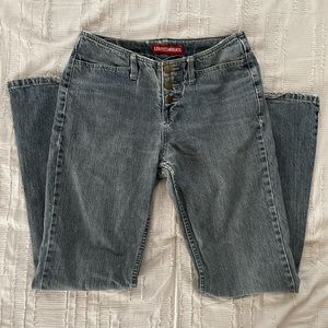 Low-waisted Wide Legged Vintage Denim Jeans